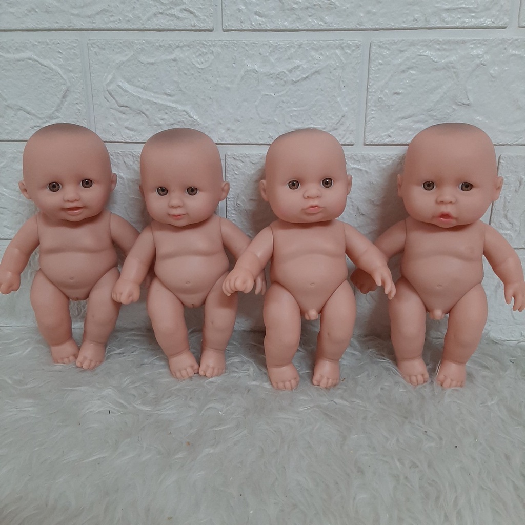 Búp Bê 18 cm Tái Sinh Mềm Mại  mắt 3D -  7 inch Reborn Baby Doll