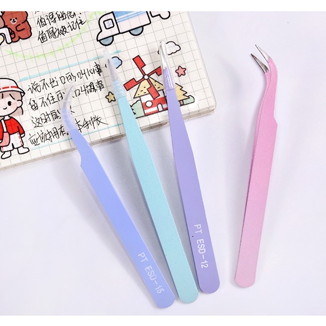 Nhíp gắp sticker màu macaron nhíp gắp hình dán hỗ trợ trang trí sổ tay journal