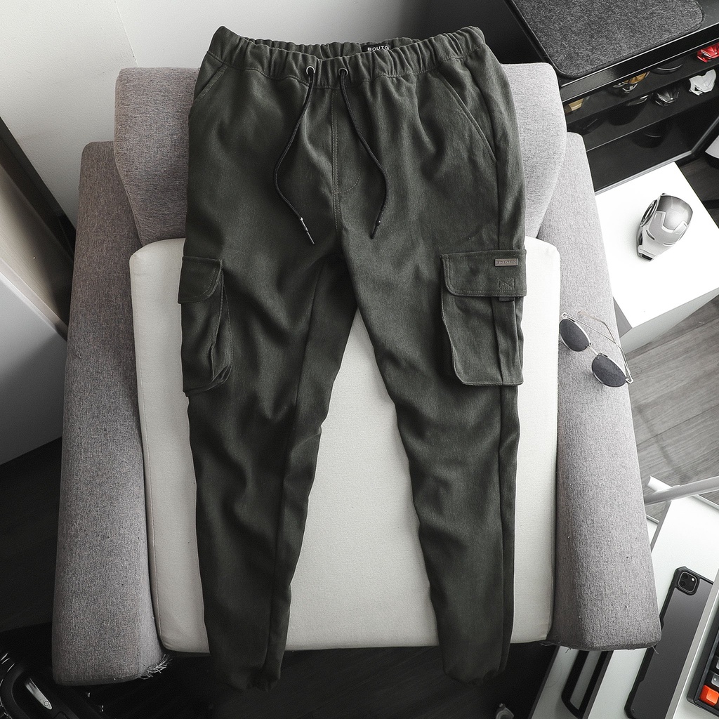 Quần Dài Kaki Túi Hộp Nam, Quần Jogger Kaki Túi Hộp Nam BOUTON Cargo 03 Màu Trơn JGBO0010 Form Slim 160STORE. | BigBuy360 - bigbuy360.vn