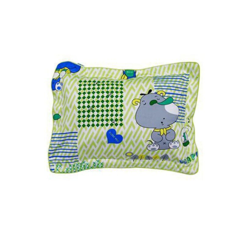 Gối đầu Homtex cho bé, gối nằm trẻ em cao cấp  cotton hoa có bèo
