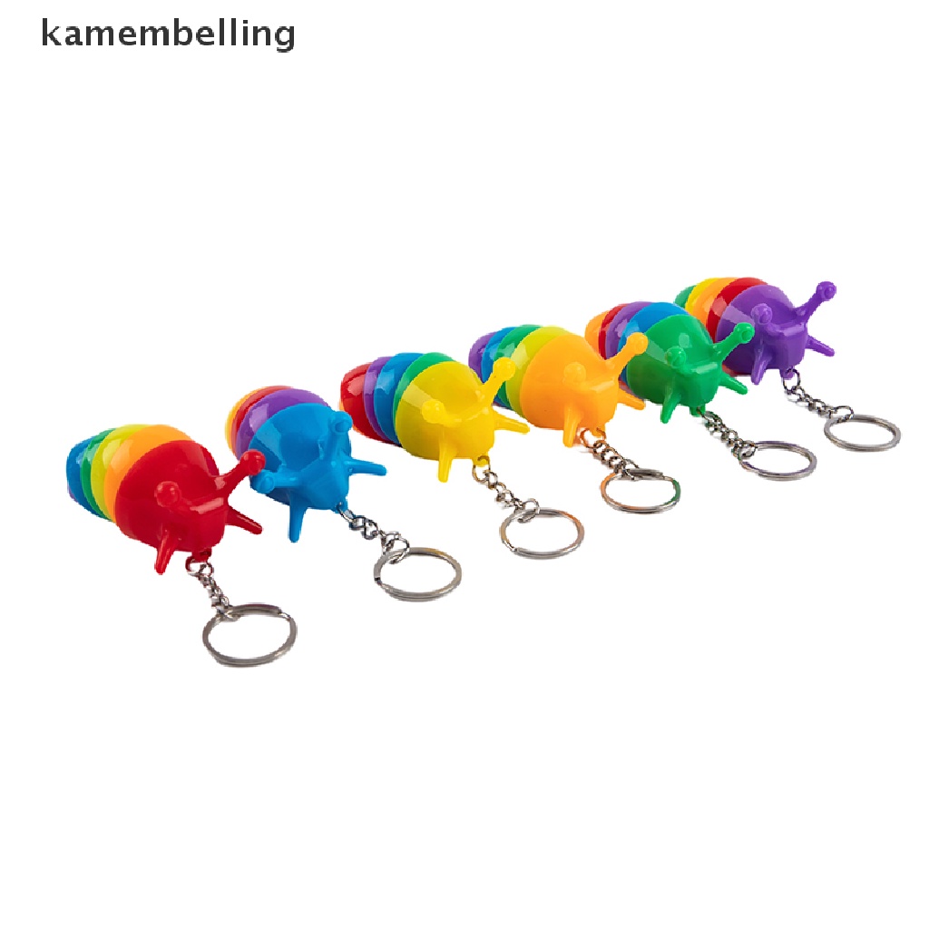 Móc Khóa Hình Con Sâu Nhiều Màu Sắc Vui Nhộn Giảm Căng Thẳng