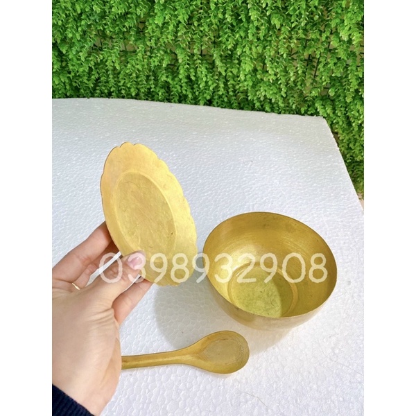 BÁT THÌA ĐĨA ĂN CƠM HÀNG  NGÀY CHẤT LIỆU BẰNG ĐỒNG