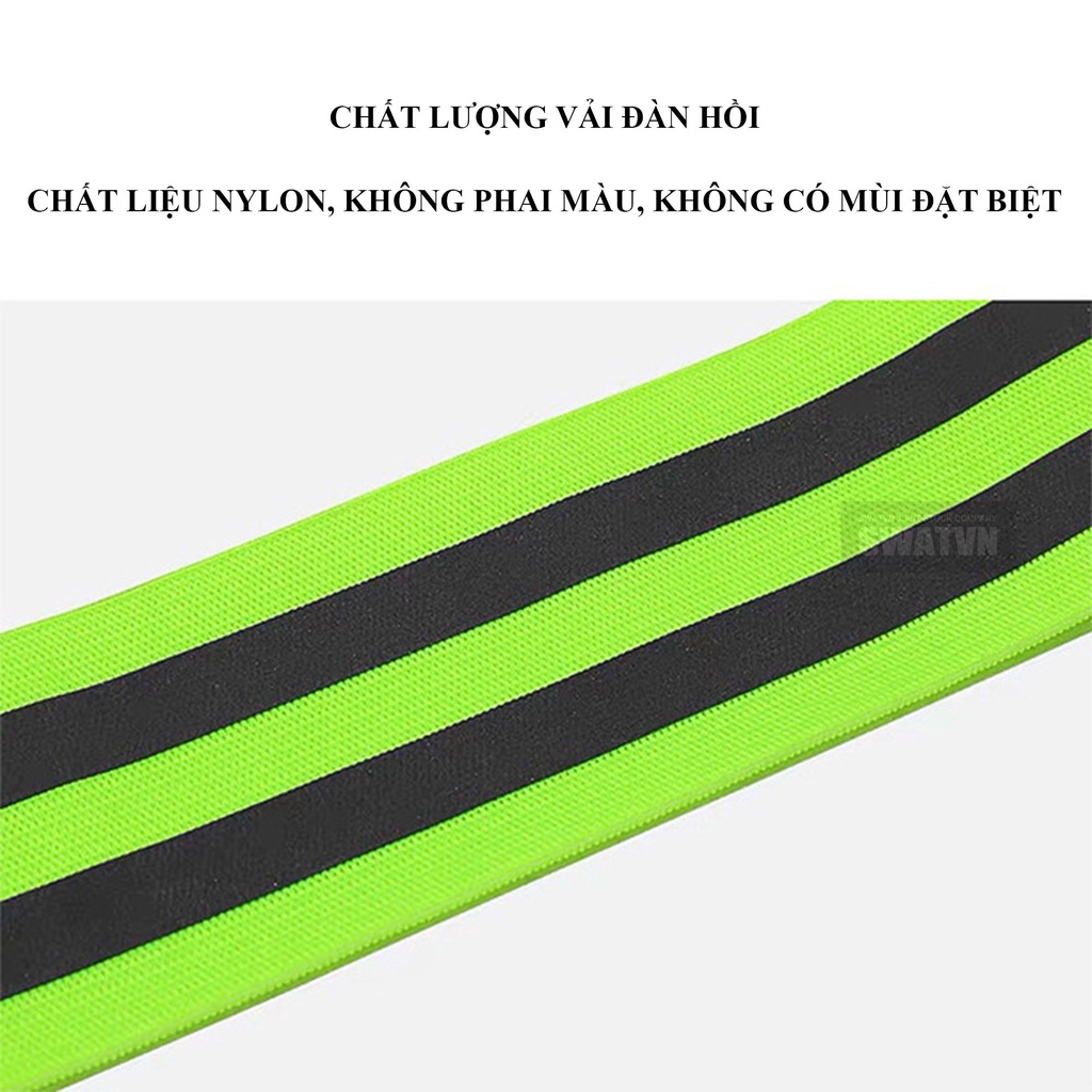 Cặp đai xà cạp phản quang đeo tay, đeo chân thun cõ dãn đi đêm đi phượt an toàn