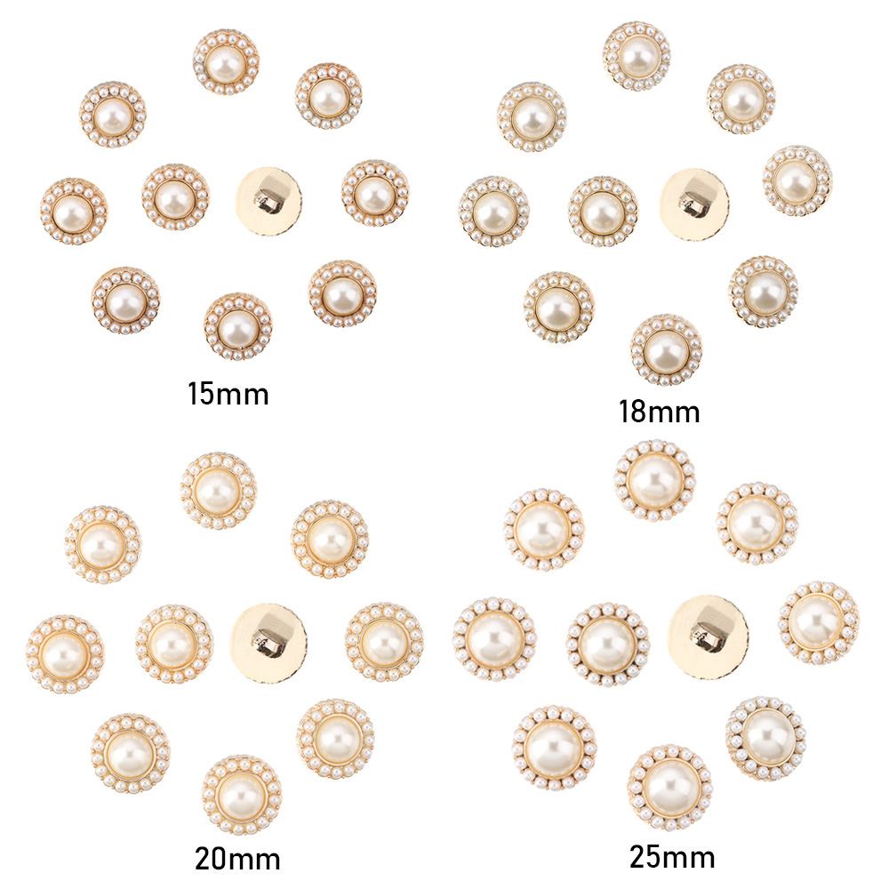 10 Cúc áo đính ngọc trai giả chất lượng cao tùy chọn