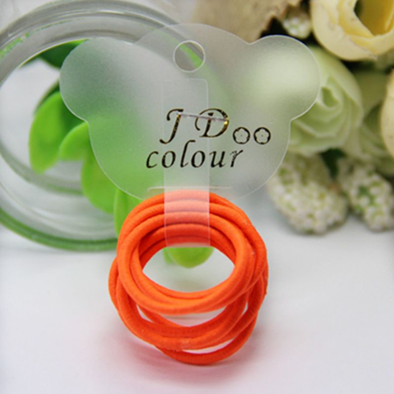 Set 10 Dây Thun Cột Tóc Màu Sắc Tươi Sáng Cho Bé Gái