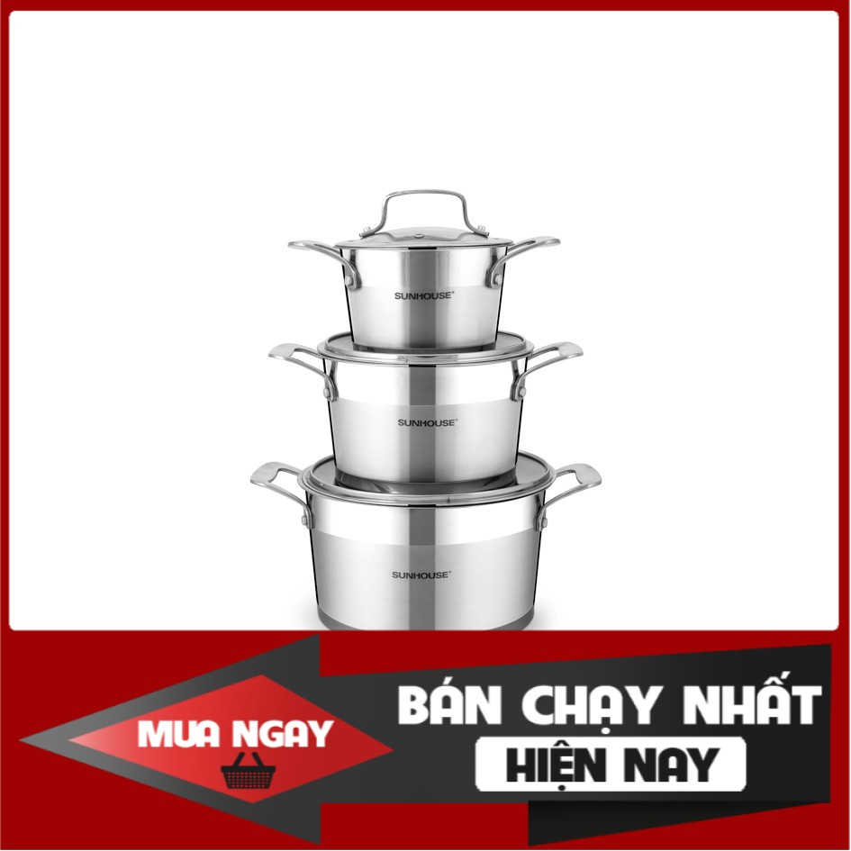 Bộ Nồi Inox 5 Đáy Sunhouse SH779