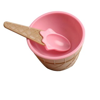1 Chén Đựng Kem Hình Cây Kem Cho Cặp Đôi
