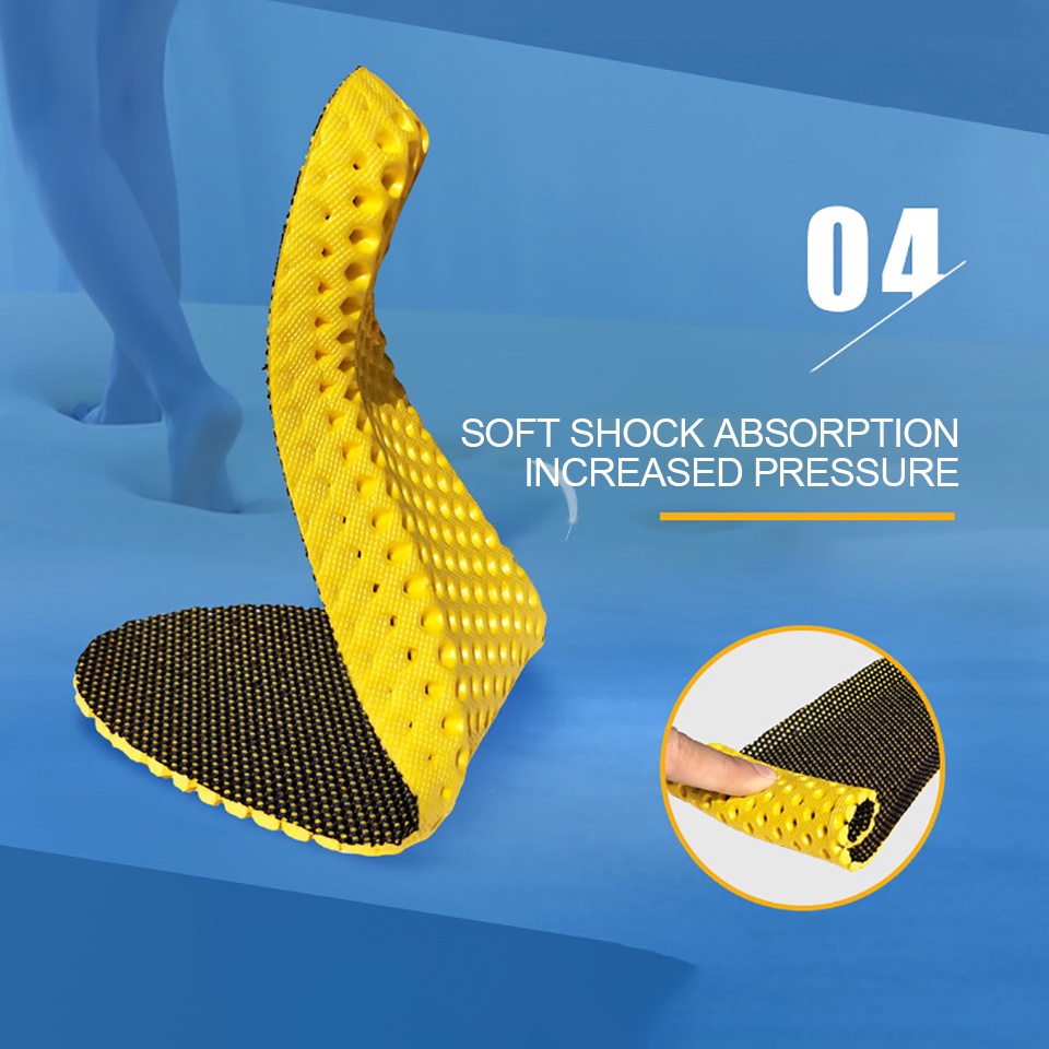 Miếng Lót Giày Thể Thao Thoáng Khí Thấm Hút Tốt Chống Sốc Tiện Dụng Cho Nam Và Nữ