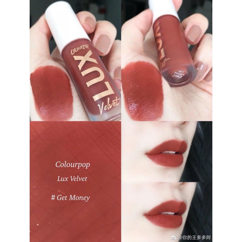 Son Kem COLOURPOP Lux Velvet Liquid Lip màu Get Money