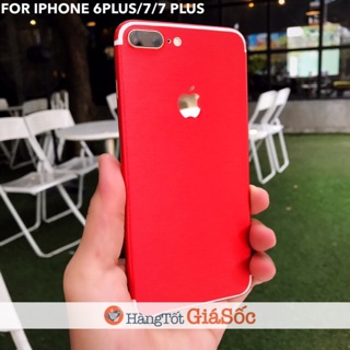 [FREESHIP 99K TOÀN QUỐC] Dán skin Đỏ cho iPhone (miếng dán nhôm xước, hangtotgiasoc)