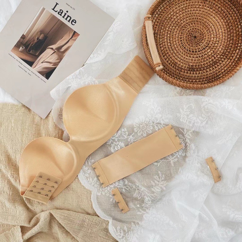 Áo Ngực Chống Tụt Không Dây Đệm Mút Dày 2,5Có Gọng Chống Tuột. ÁO BRA Đẹp SU MẶC ĐẦM Bản Lưng Trong SUỐT Mặc hở Vai C020