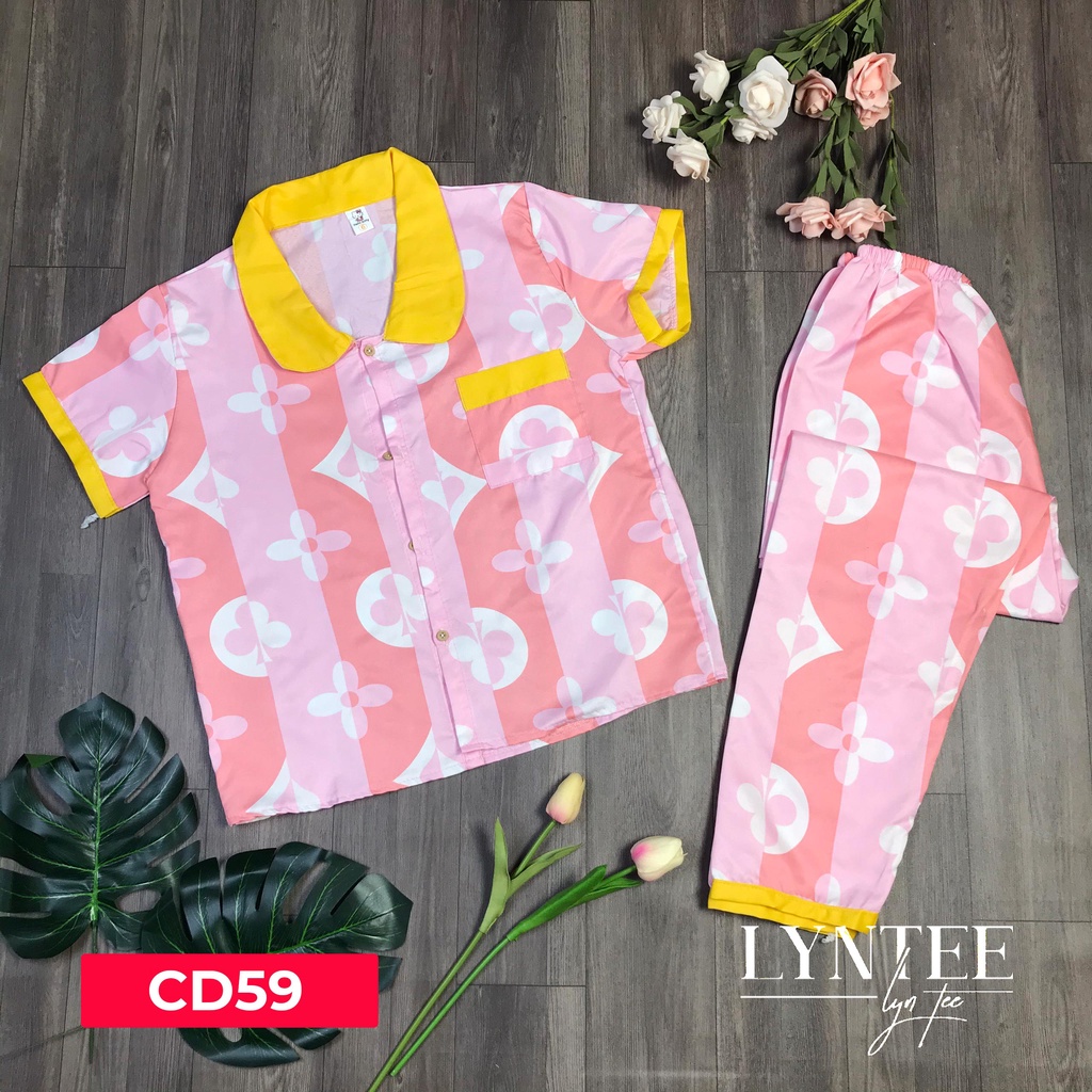 PIJAMA CỘC DÀI kate thái bộ mặc nhà mềm mại dễ thương