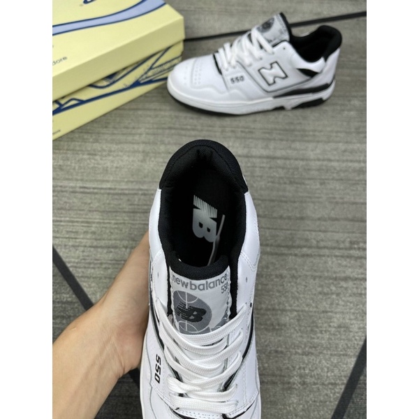 GIÀY NEWBLANCE550 WHITE BLACK DA THẬT LAI AU