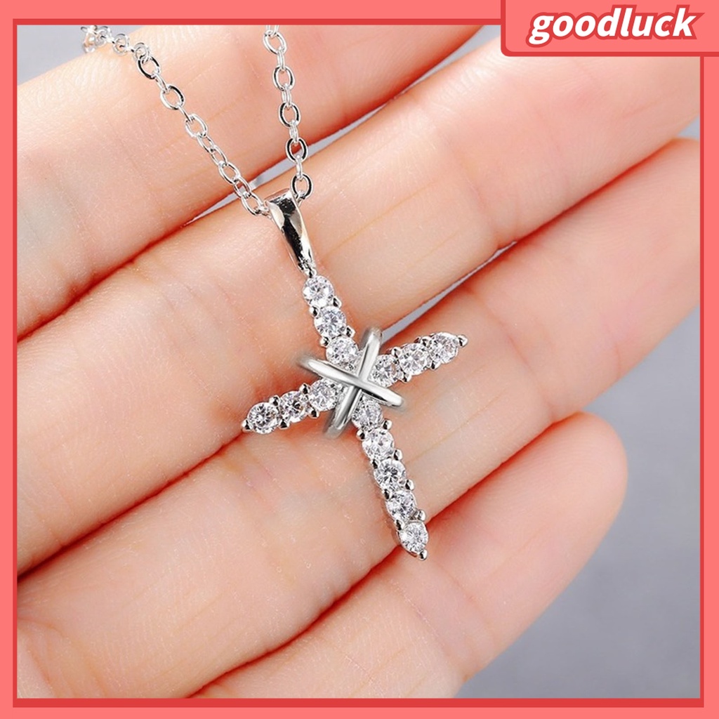 Goodluck| Vòng cổ Mặt Hình Thánh Giá Chất Liệu Hợp Kim Phong Cách Thời Trang