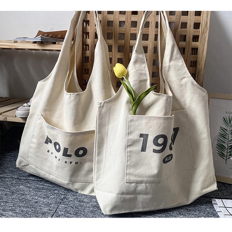Túi Xách Vải Cỡ Lớn Phong Cách Retro Thời Trang Cho Nữ