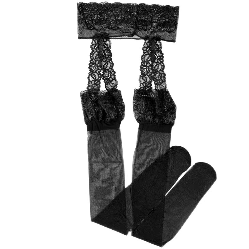 Quần tất lụa phối ren quyến rũ mới 10D