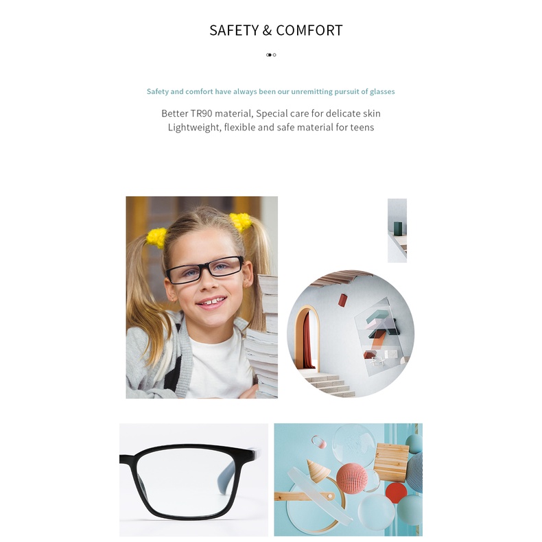 ZEliN Kính râm gọng vuông   TR90 thời trang chặn ánh sáng xanh siêu nhẹ dành cho giới trẻ TJ826