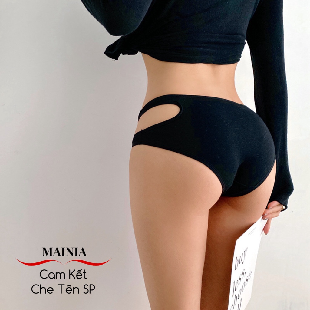 [Có BIGSIZE ] Quần Lót Cotton Dày Dặn Kiểu Mới Màu Đen Siêu Sang Sexy Gợi Cảm Mainia Shop