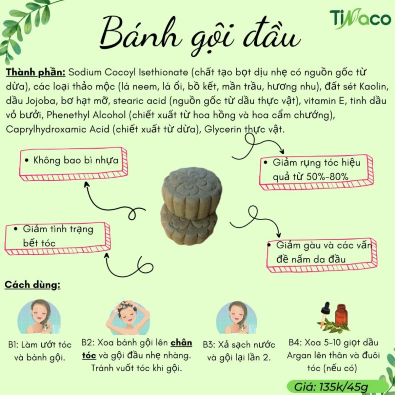 Bánh gội đầu Tinaco
