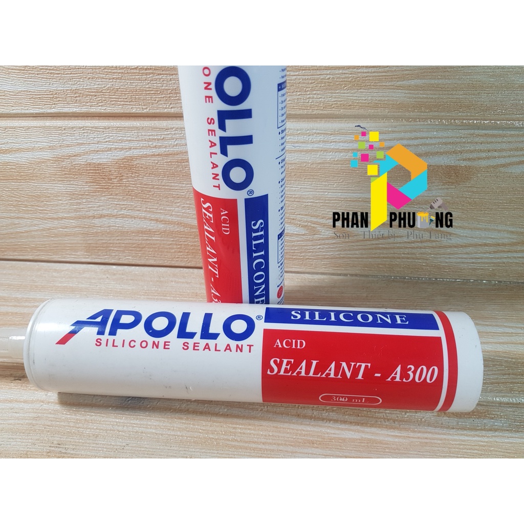 KEO SILICON APOLLO SEALANT-A300 Trắng/ đen/ trong / xám (300ML)