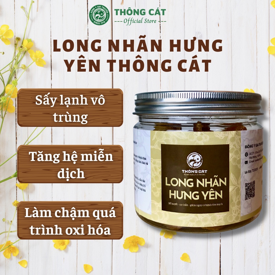 Long Nhãn sấy khô THÔNG CÁT 1918  đặc sản Hưng Yên dùng làm chè, ăn vặn hàng loại thượng hạng siêu ngon