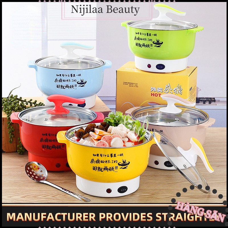 ❤️ Nitrogen071 Nồi Nẩu Lẩu Điện , Nồi Lẩu Đa Năng - Nấu Ăn, Nấu Lẩu Mini - Nồi điện 1.8L 400 đến 800W Thép không gỉ Thành bên trong 2 chế độ Bảo vệ quá nhiệt