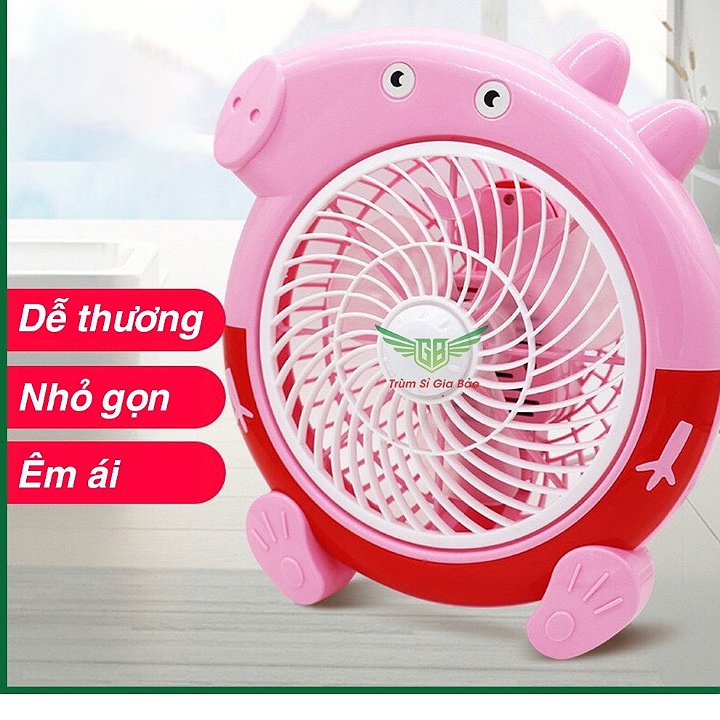 Quạt mini để bàn,quạt để bàn mini hình thú siêu yêu cho bé chạy điện 220V