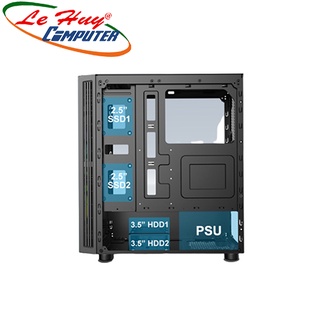 [Mã 99ELHA giảm 7% đơn 300K] Vỏ máy tính VSP OMG-II Đen Led Gaming