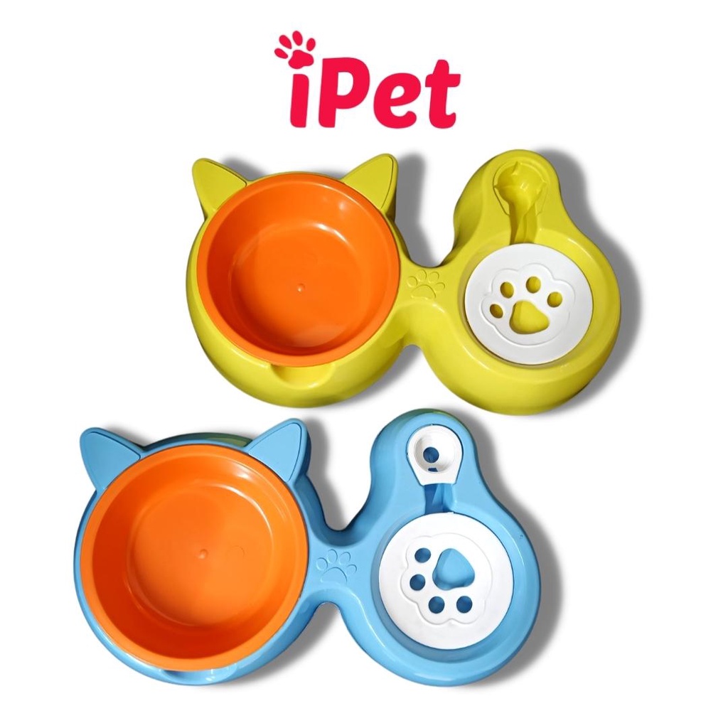 Bát Đôi Cấp Nước Tự Động 3in1 Cho Thú Cưng Chó Mèo Tặng Kèm Bình - iPet Shop