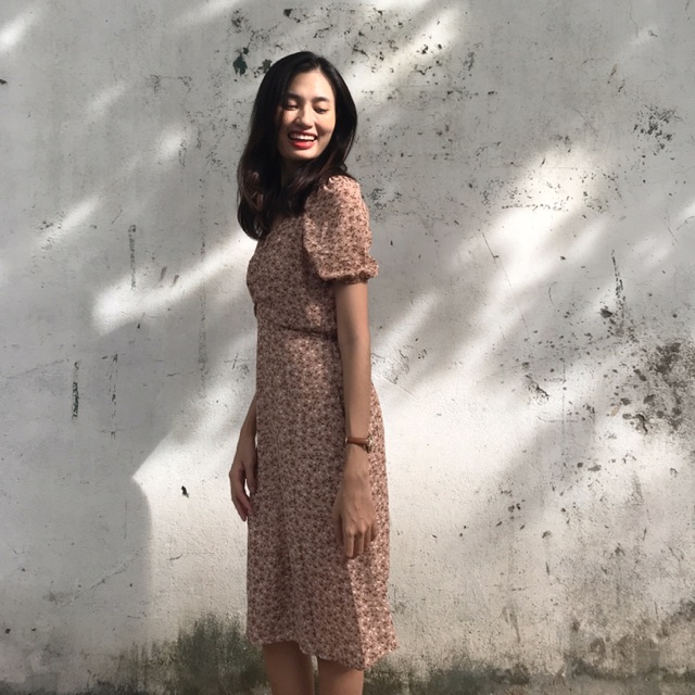 ĐẦM HOA NHÍ TAY PHỒNG