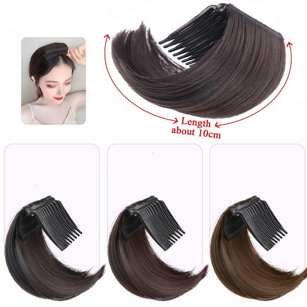 Bộ Tóc Giả Ngắn Thẳng Tàng Hình Bằng Sợi Tổng Hợp Có Đệm Nối Tóc Cho Nữ