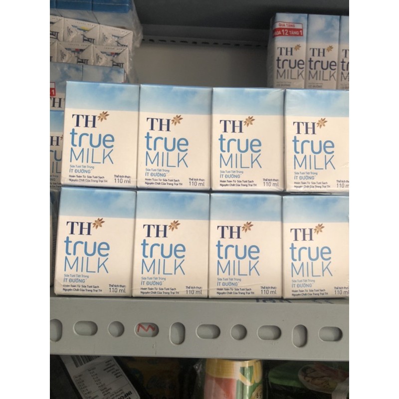 SỮA TƯƠI TIỆT TRÙNG TH TRUE MILK 110ml*12 ( ĐỦ MÙI/ CÓ ĐƯỜNG/ ÍT ĐƯỜNG/ KHÔNG ĐƯỜNG/ SOCOLA/ DÂU)