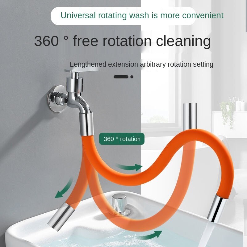 Ống mở rộng vòi nước bằng silicon xoay 360 độ linh hoạt tiện dụng cho nhà bếp