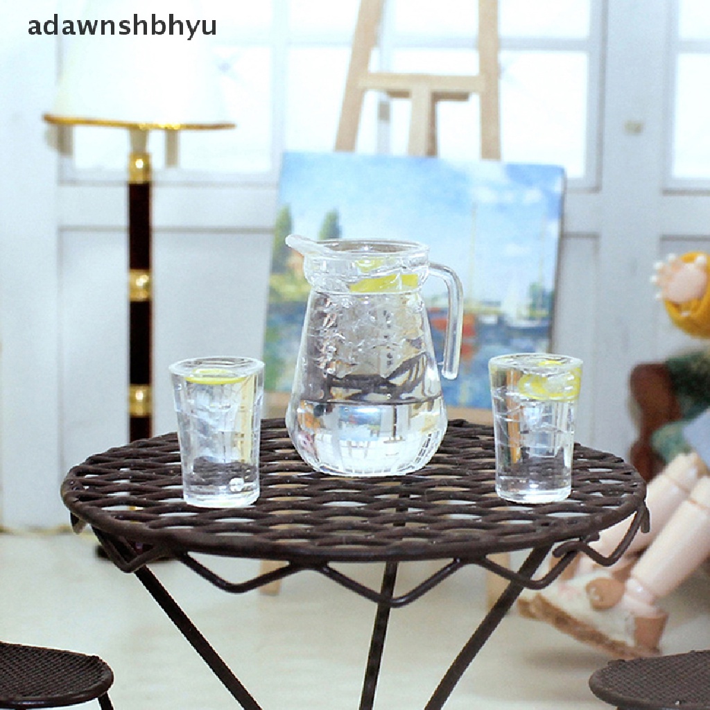 [adawnshbhyu] 3pc/set Dollhouse Miniature food lemon Juice Jug cup for Dollhouse Furniture [adawnshbhyu]