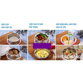 Hộp Cơm Cắm Điện 3 Tầng Cao Cấp