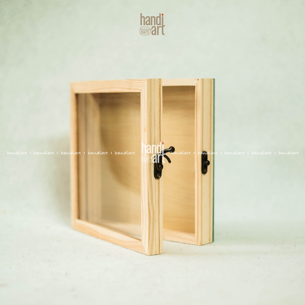 Hộp gỗ trang trí 20x20x4.5cm - Hộp đèn 3D, tranh hộp