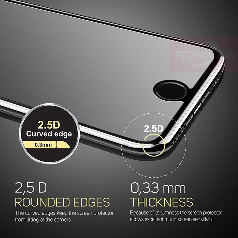 Kính cường lực toàn màn hình cong 2.5D cho iPhone X XS Max XR 9 Plus