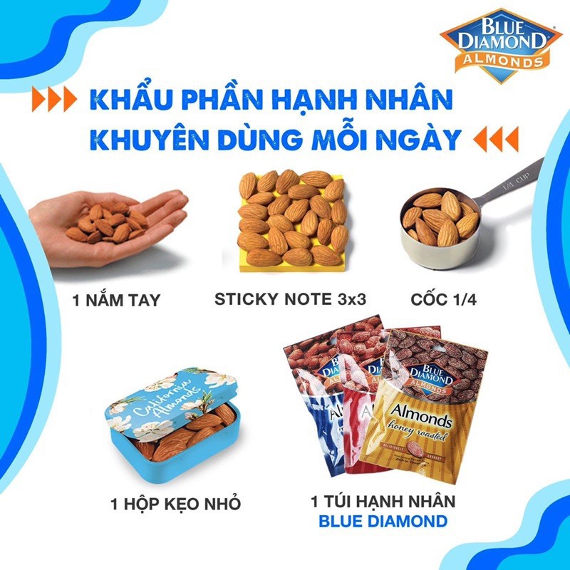 Hạnh nhân BLUE DIAMOND - Vị mật ong Honey Roasted - 30g