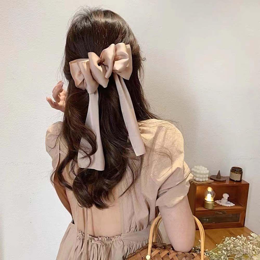 Kẹp Tóc Hình Nơ Sợi To Thời Trang Cho Nữ