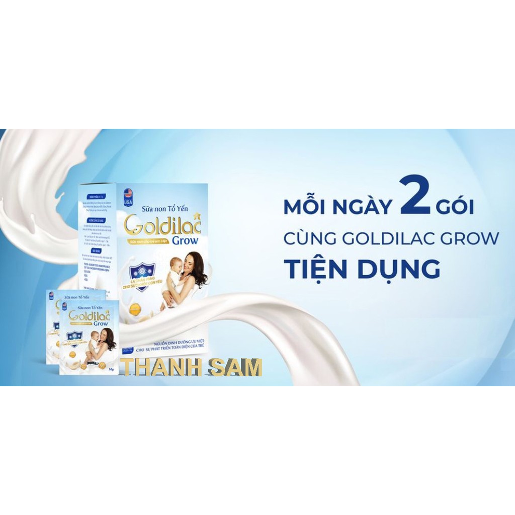 Sữa GOLDILAC GROW - HỘP 28 GÓI (1 gói 10g)date 2023 -- Cam kết sản phẩm chính hãng