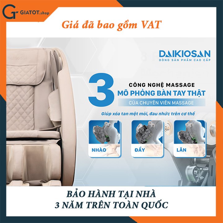 Ghế Massage cao cấp hàng chính hãng Daikiosan DKGM-00001