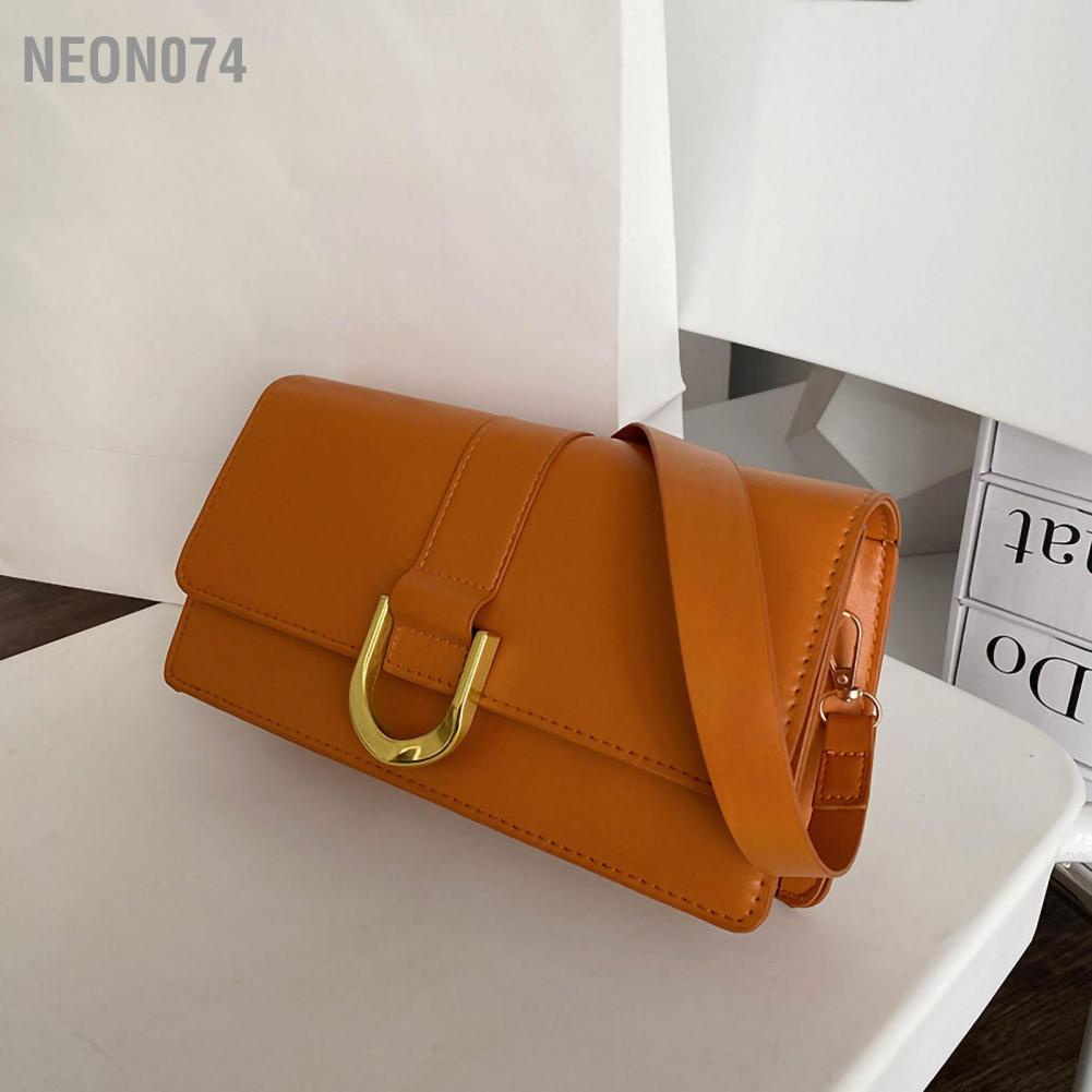 🥭 Neon074 Túi xách nữ đeo vai Thời trang Phong cách Hàn Quốc Dung tích lớn Da PU Polyester da