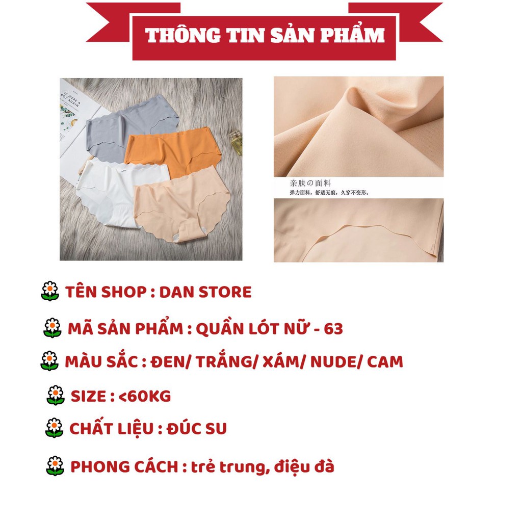 Quần Lót Nữ - Quần Lót Nữ Đúc Su viền sóng gợi cảm tôn dáng sexy - đúc su thun lạnh DAN STORE Mã 63