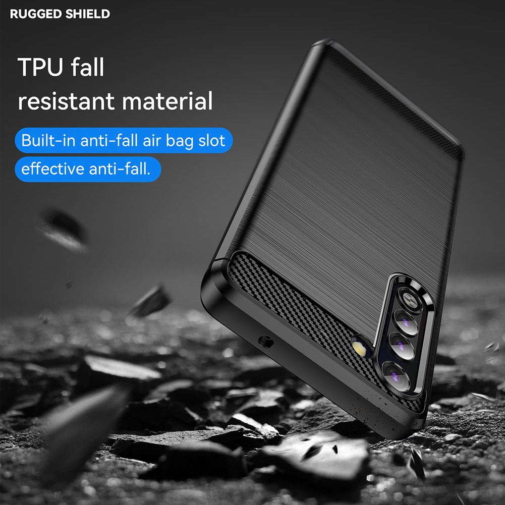 Ốp Điện Thoại tpu Silicone Mềm Chống Sốc Họa Tiết Sợi Carbon Cho Motorola Moto Edge