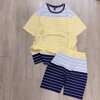 Set thun sọc quần ngố