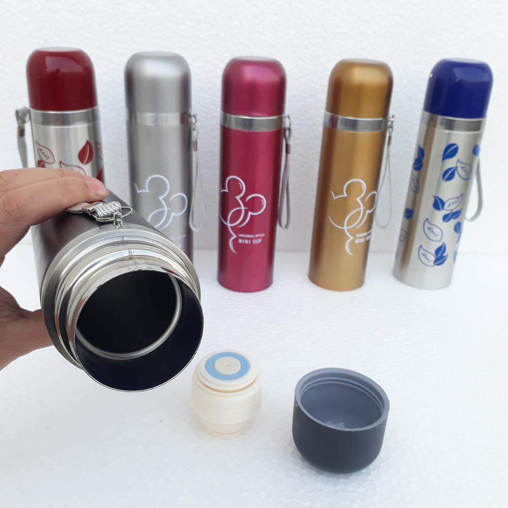 Bình giữ nhiệt 500ml hình in 1 màu Model22001 ly cốc cách nhiệt