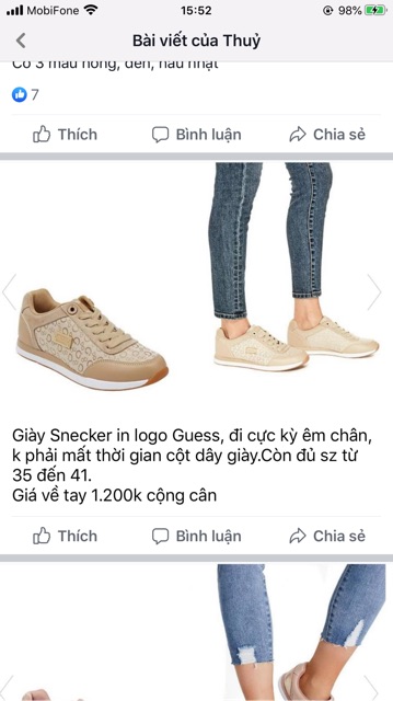 Giầy snecker guess