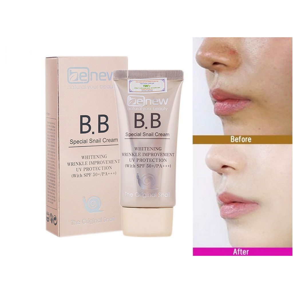 Kem nền che khuyết điểm cao cấp BB Ốc Sên Benew 50ml | BigBuy360 - bigbuy360.vn