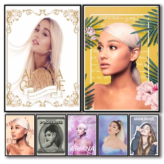 Tranh Treo Tường 39 Thiết Kế Hình Ariana Grande Whitepaper Trừu Tượng Vui Nhộn Trang Trí Quán Cà Phê / Bar