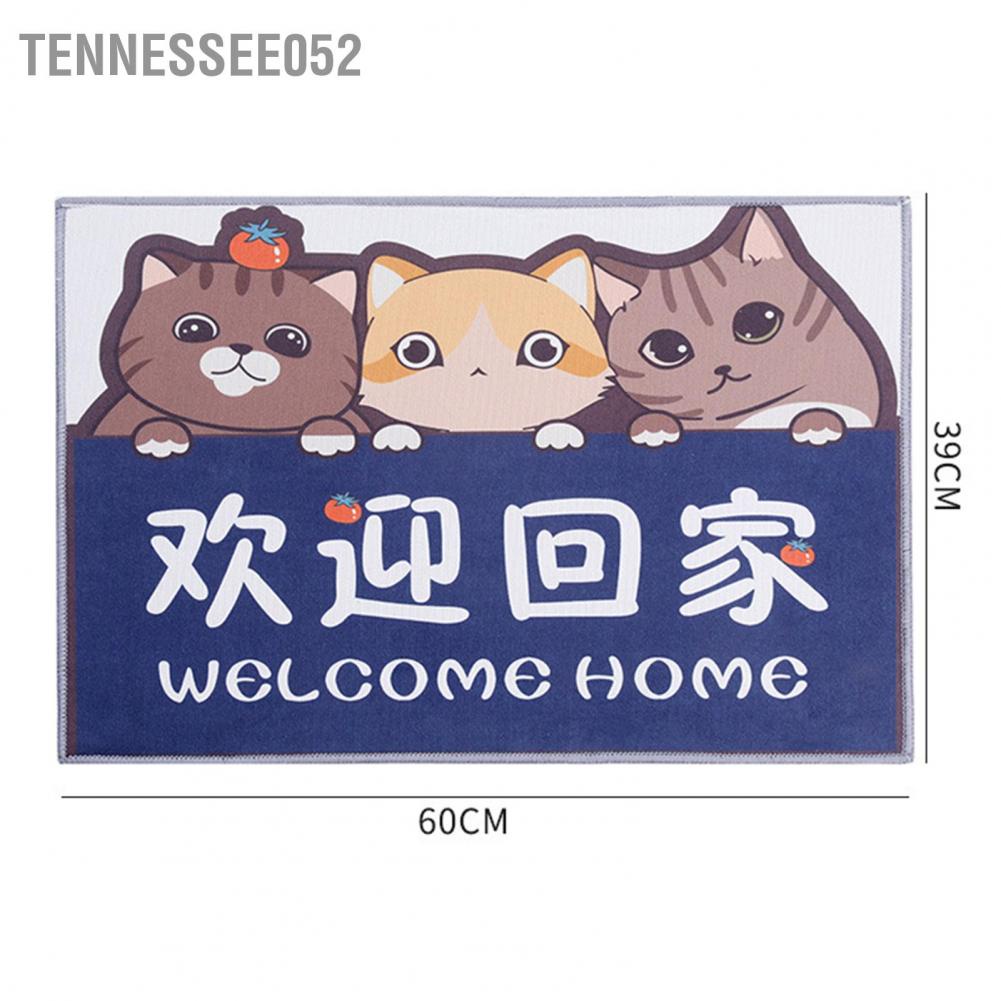 Tennessee052 Floor Mat Non Slip Cute Osmosis Prevention Cartoon Ground Crystal Velvet for Bedroom Restroom